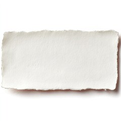 A rectangular piece of white paper, torn from a larger sheet, with uneven edges