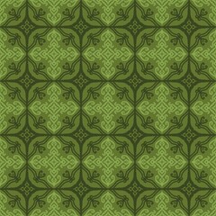 Elegant Green Pattern with Intricate Designs