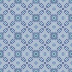 Elegant Blue Pattern with Geometric Designs