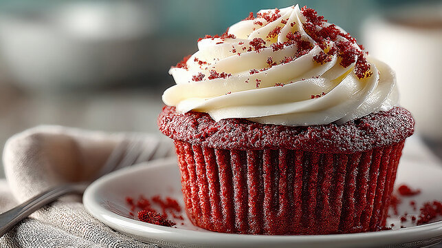 Delicious Red Velvet Desserts for a Celebration. This image is a highly effective visual for bakeries, cafes, and event planners. 