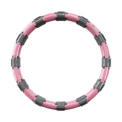 Pink and Grey Weighted Hula Hoop for Fitness and