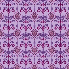 Elegant Floral Pattern with Purple and Maroon Colors