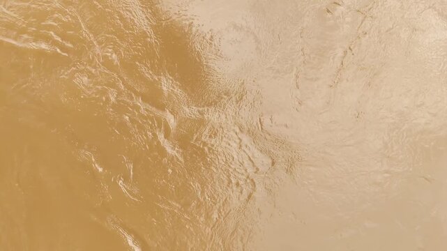 Abstract aerial view of muddy river surface with swirling water patterns and unique earthy texture