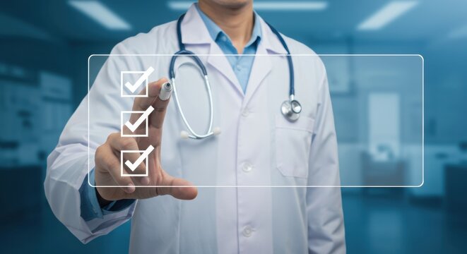 Doctor Checklist Digital Healthcare Interface - Digital Health