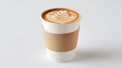 A cup of cappuccino with chocolate and foam