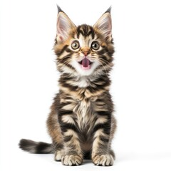 Obraz premium Kitten surprised animal cute cat.