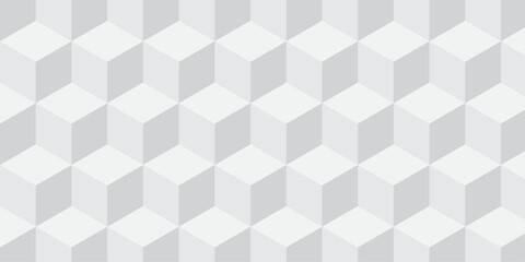 White geometric cube creative concept triangle overlap square technology background. digital cubes fabric and wallpaper grid block texture background.	
