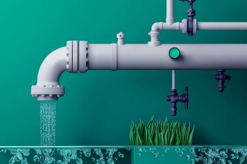 Eye-catching graphic design for water distribution advertising