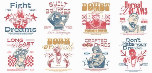 Vintage urban streetwear graphic tee, Vintage Y2K style poster graphic, Street culture poster design