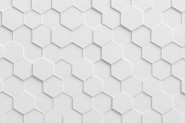 Naklejka premium Geometric Hexagon Pattern Texture on a White Background for Modern Design, Architecture, and Abstract Art Projects