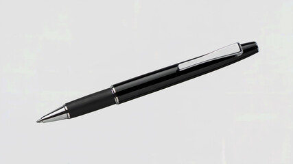 Black Ballpoint Pen on White Background