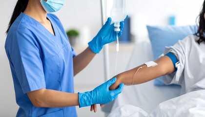 IV drip administered by nurse