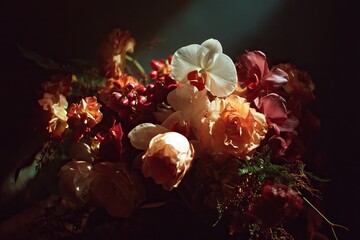 Floral bouquet, rich colors