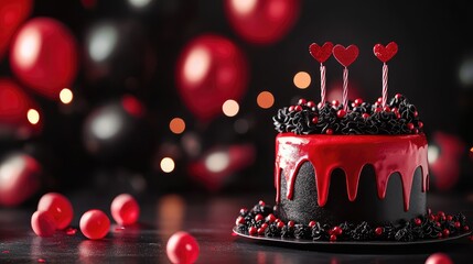 theme red and black birthday