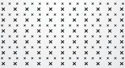 Random cross pattern on white background