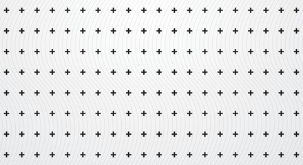 Black cross symbol seamless pattern. Plus icon