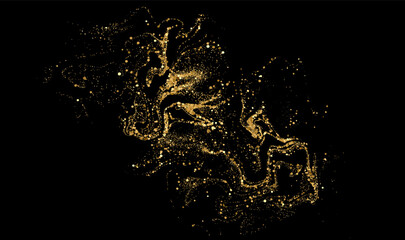 Obraz premium Vector Abstract Shiny Gold Glitter design element. For New Year, Merry Christmas, Birthday and Wedding greeting card and invitation. Luxury Background design