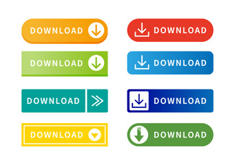 ダウンロードのボタンのイラスト / ベクター