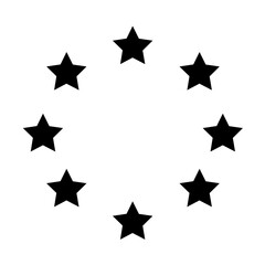 star circle on white background