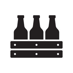 beer bottles case icon 