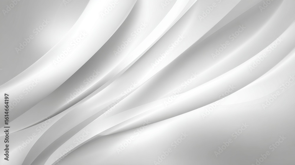 Poster curved lines smoothly flow across the white surface, creating a minimalist yet elegant background. t
