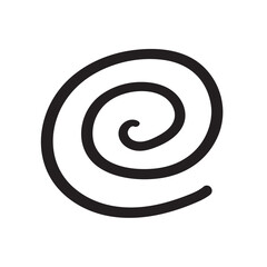 Spiral icon. Simple vector design. Illustration on white background.