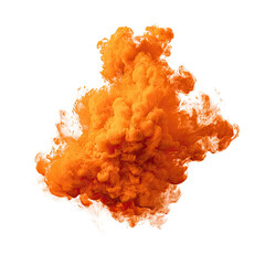 Orange and white smoke cloud