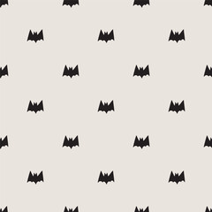 Seamless pattern. Little bat. Illustration. Design on Halloween. Hand drawn vector design on grey background.
