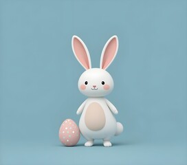 easter bunny with eggs