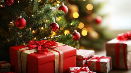 garland gifts christmas tree