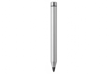 Silver stylus pen isolated on transparent background