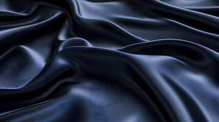 Dark blue satin fabric texture