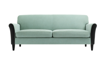 Light mint green sofa, front view