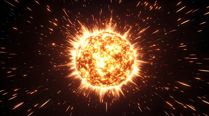 Exploding star illustration