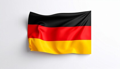 Obraz premium Germany flag Wrinkled Gold Beneath Orderly Stripes of History Power and Quiet Patriotism