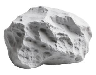Textured Asteroid Isolated Render on Transparent Background