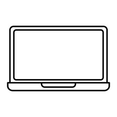 vector laptop computer monitor icon