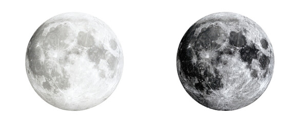 Two grayscale images of the moon (2)
