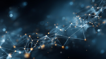Obraz premium Abstract Network Connection Lines and Dots