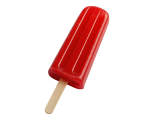 Red popsicle on a stick