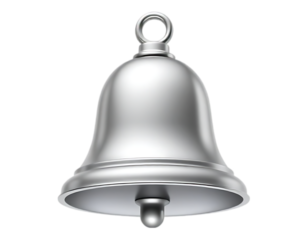 Shiny Silver Bell with Ring Handle