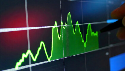 Financial Trading Dashboard with Trader Analyzing Price Movement Charts
