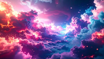 Quantum Data Flow, Tech Background. Future technology digital abstract background concept. 3d rendering