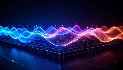 Quantum Data Flow, Tech Background. Future technology digital abstract background concept. 3d rendering