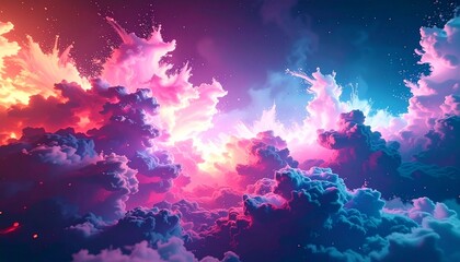 Quantum Data Flow, Tech Background. Future technology digital abstract background concept. 3d rendering