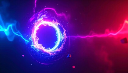 Quantum Data Flow, Tech Background. Future technology digital abstract background concept. 3d rendering