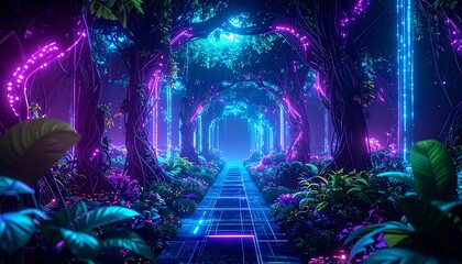 Quantum Data Flow, Tech Background. Future technology digital abstract background concept. 3d rendering
