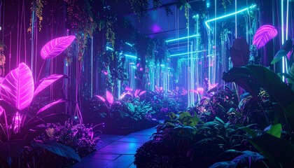 Quantum Data Flow, Tech Background. Future technology digital abstract background concept. 3d rendering