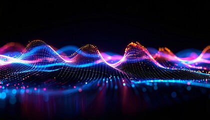 Quantum Data Flow, Tech Background. Future technology digital abstract background concept. 3d rendering