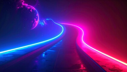 Quantum Data Flow, Tech Background. Future technology digital abstract background concept. 3d rendering